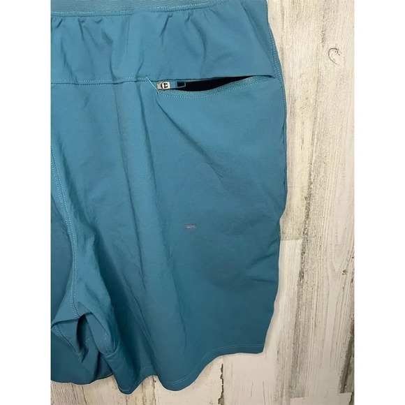 Lululemon Men's Blue green Linerless Shorts Size M Casual Summer Activewear - Picture 6 of 6
